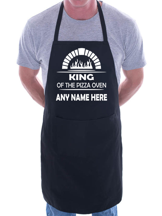 King Of Pizza Customise This Apron Your Name Here BBQ Baking Cooking