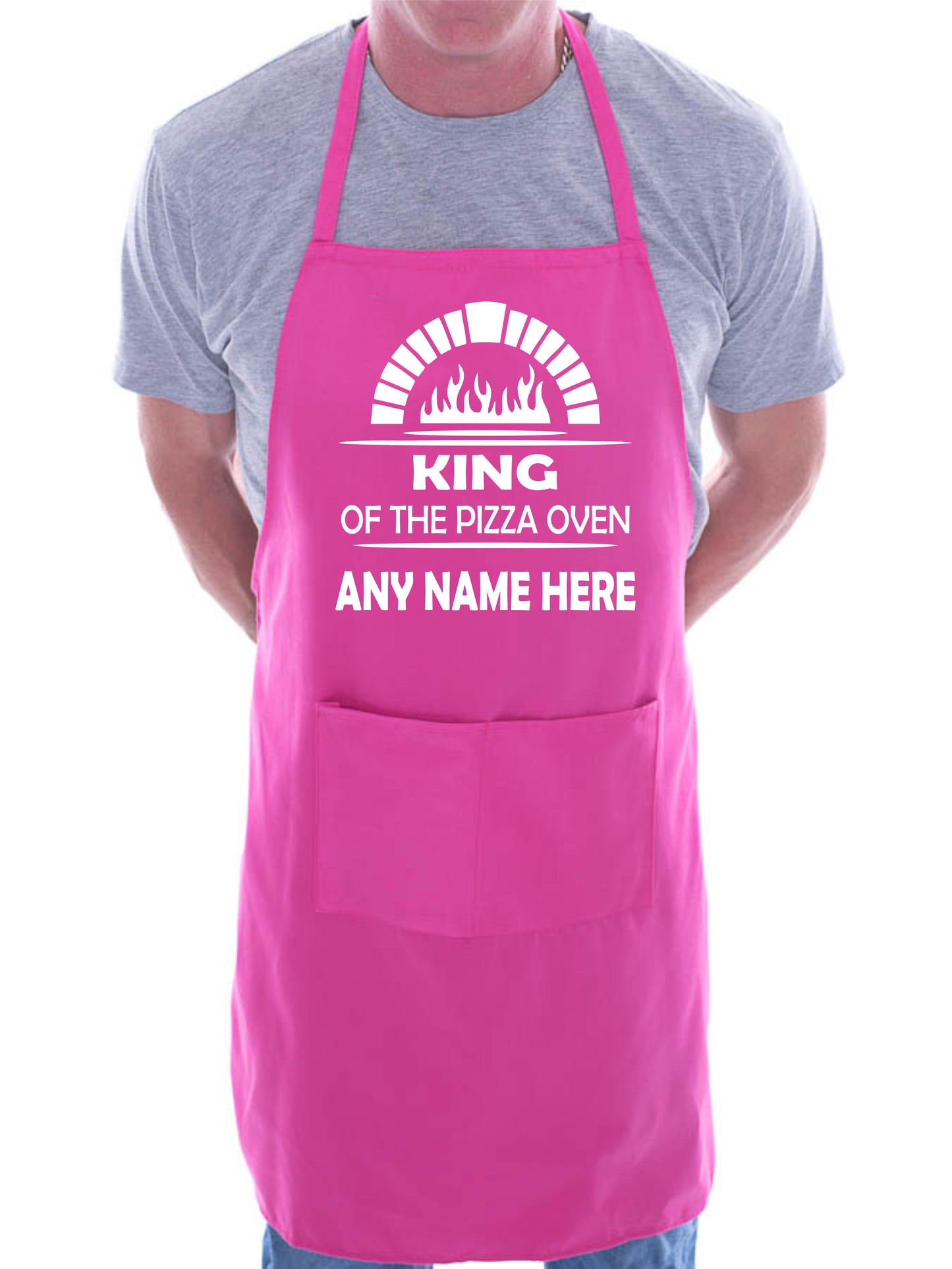 King Of Pizza Customise This Apron Your Name Here BBQ Baking Cooking