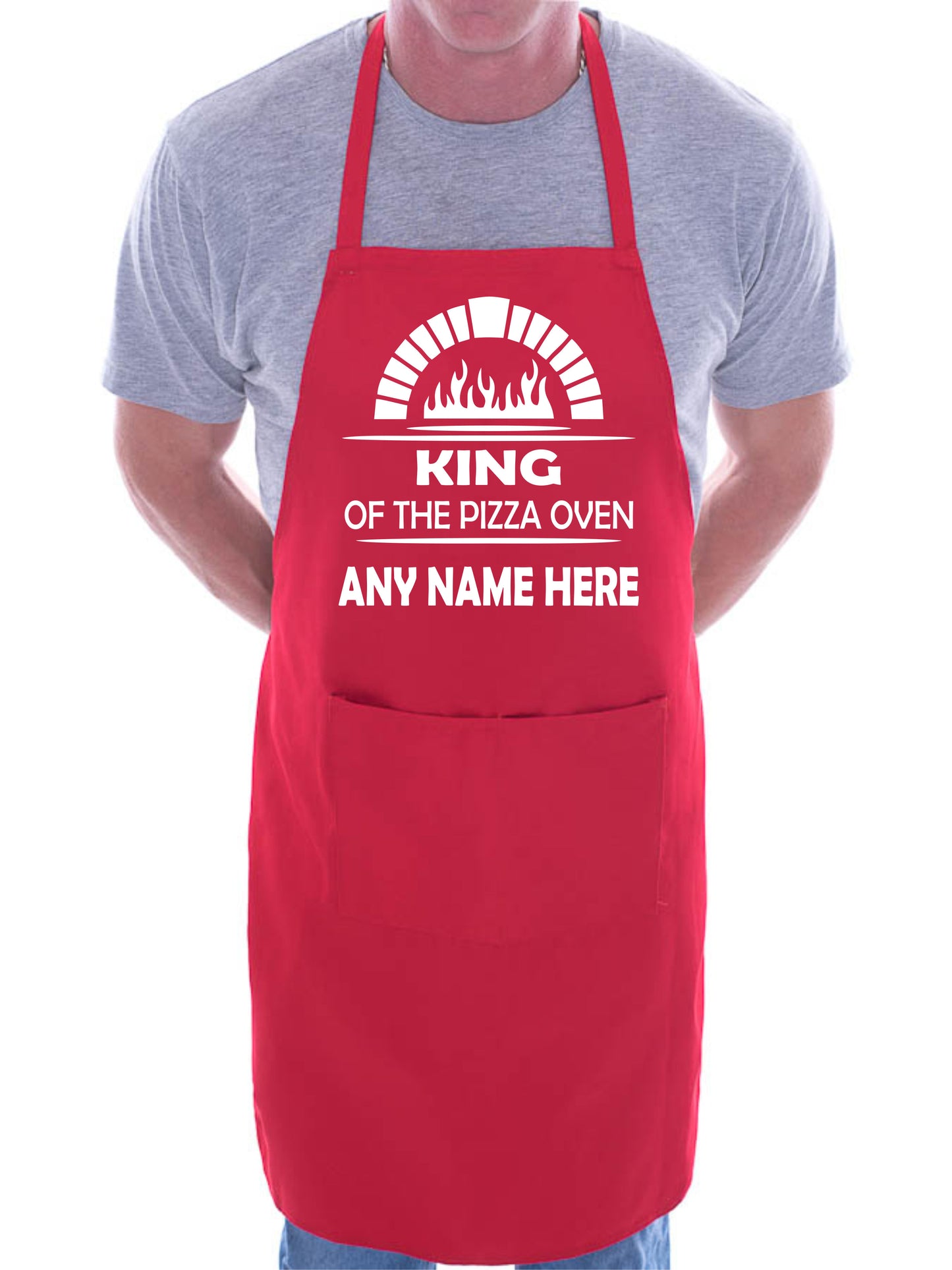 King Of Pizza Customise This Apron Your Name Here BBQ Baking Cooking