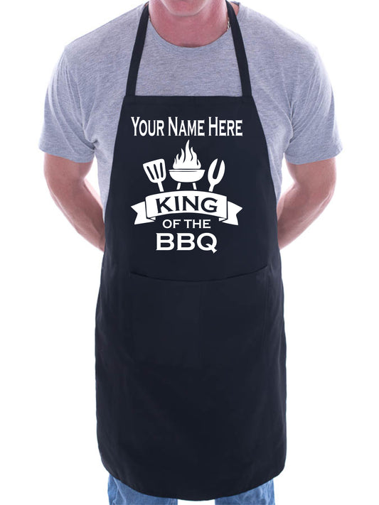 King Of BBQ Personalise This Apron Add Your Name Here BBQ Baking Cooking