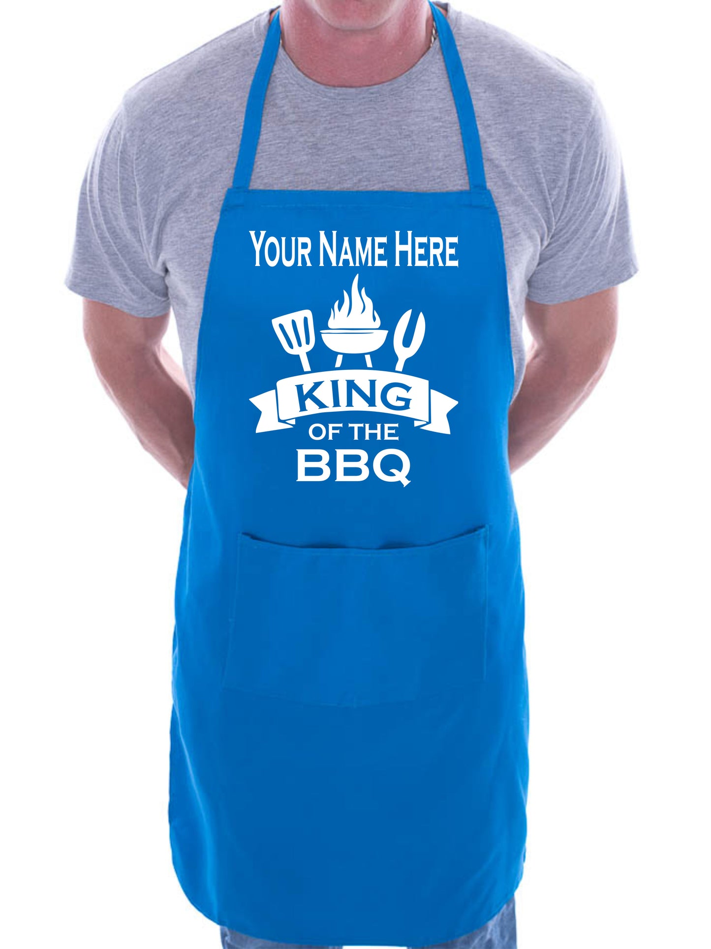 King Of BBQ Personalise This Apron Add Your Name Here BBQ Baking Cooking