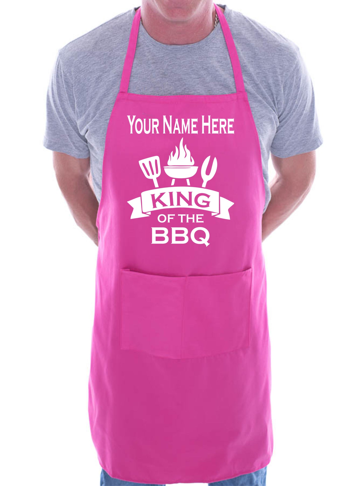 King Of BBQ Personalise This Apron Add Your Name Here BBQ Baking Cooking