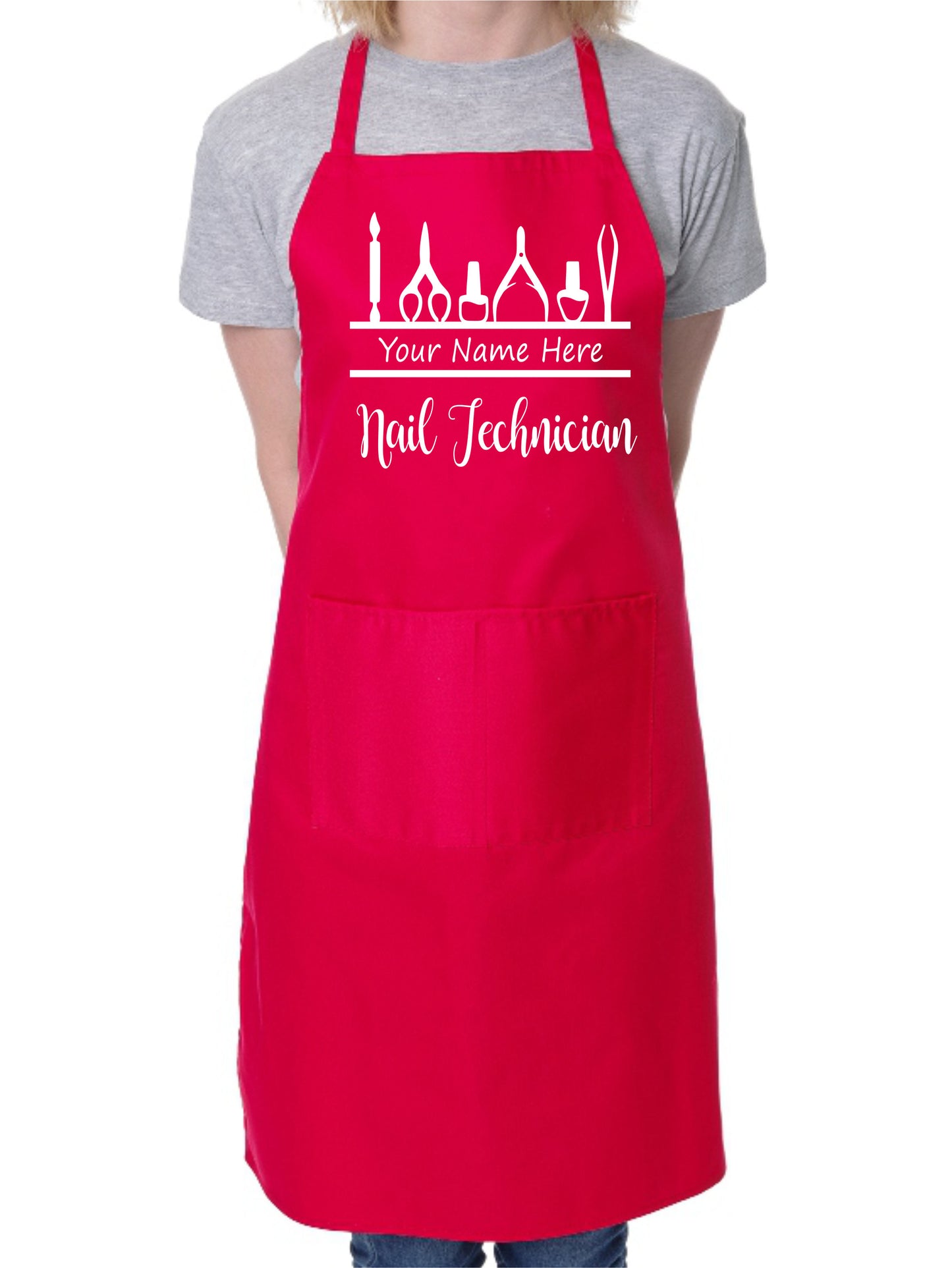 Personalise This Apron Nail Technician Add Name Or Company Name Here