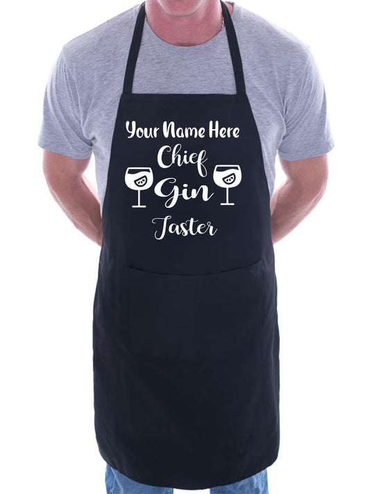 Customise This Apron Chief Gin Taster Any Name Here BBQ Cooking Apron