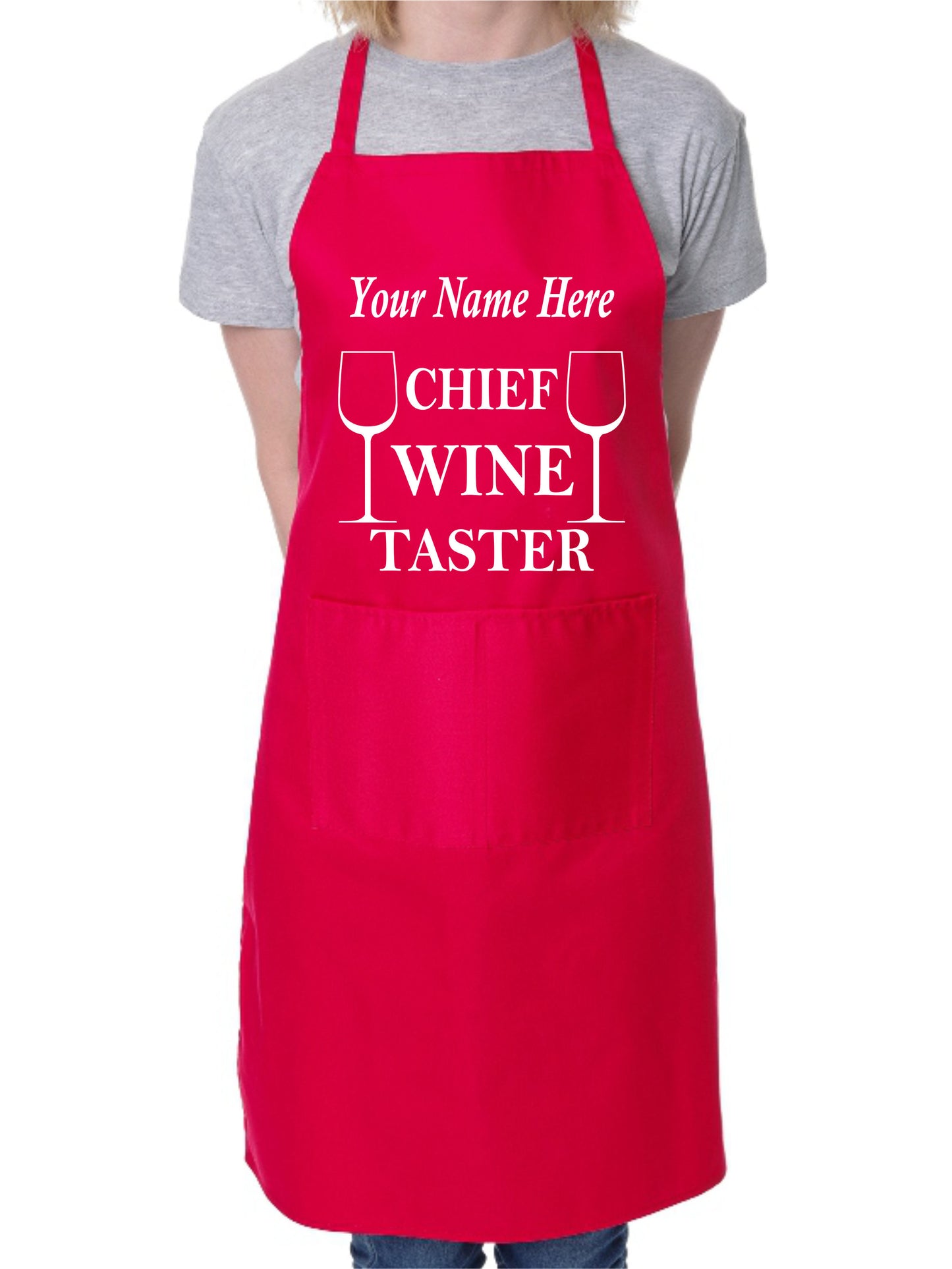 Personalise This Apron Chief Wine Taster Any Name Here BBQ Cooking Apron