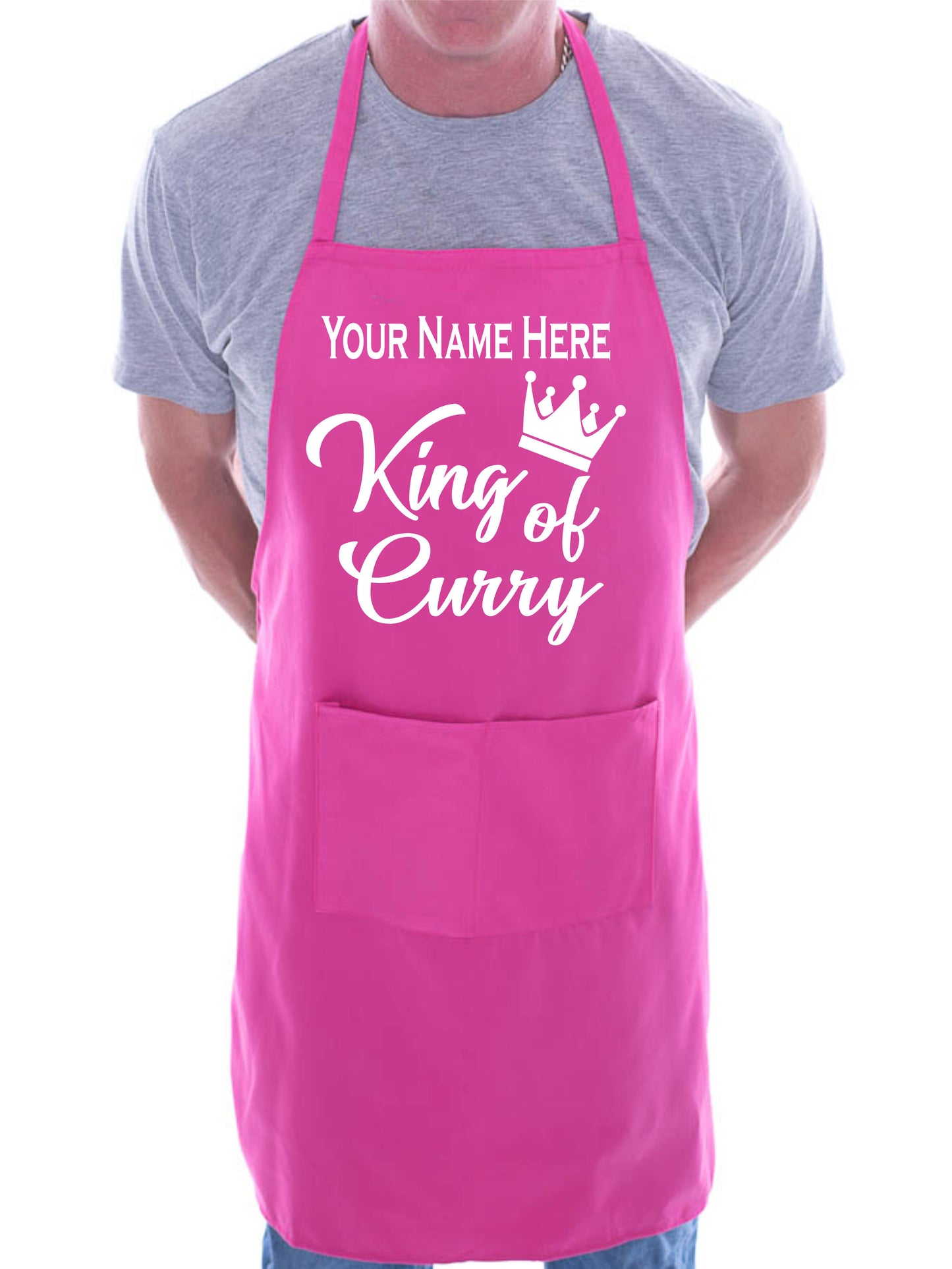 Personalise This Apron King Of Curry Any Name Here BBQ Cooking Apron