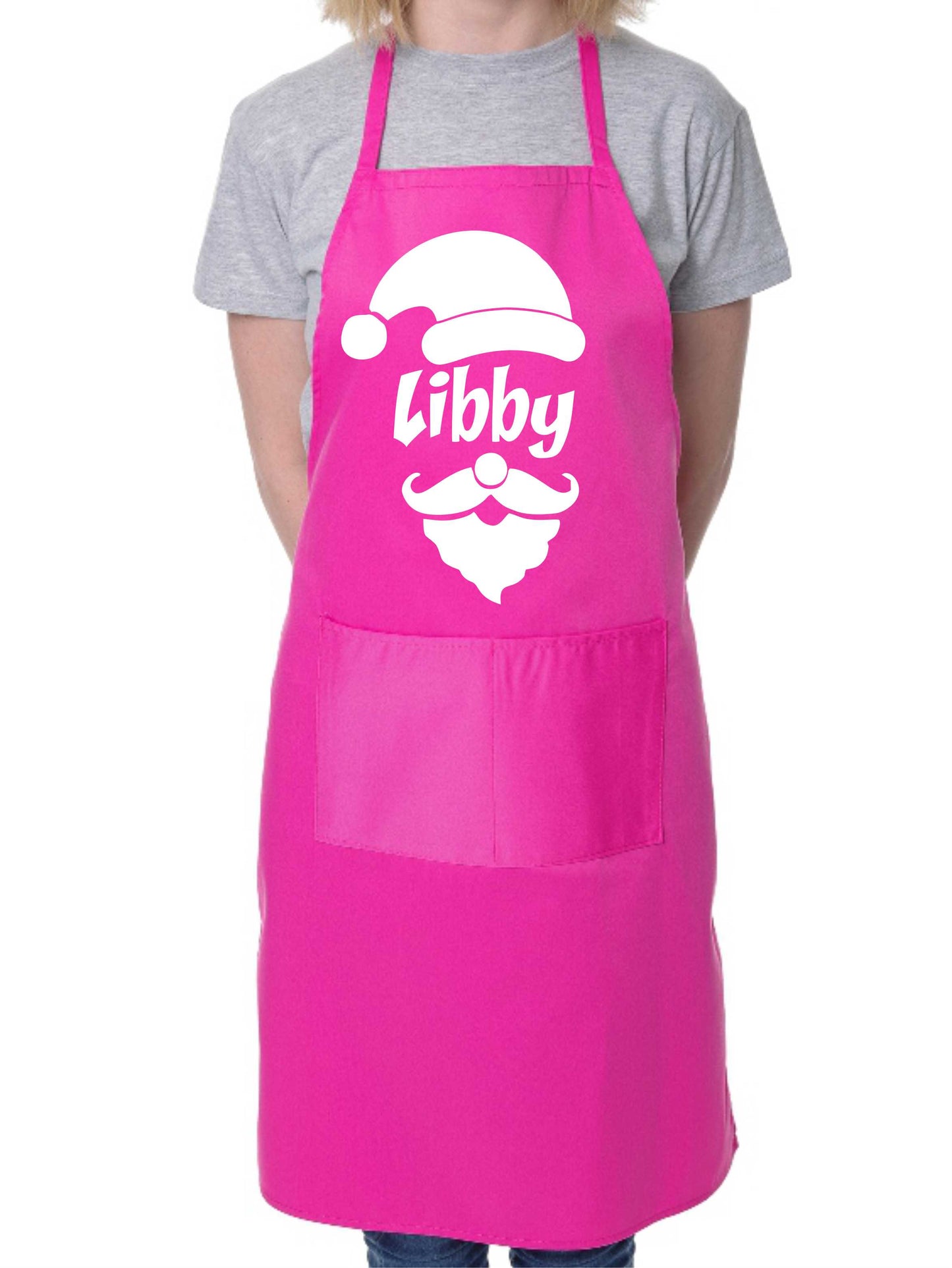 Personalised Christmas Funny Santa Apron Add Your Own Name Here Great Xmas Gift