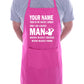 Adult Personalised Apron This Is My Manly Apron Your Name Funny BBQ Baking
