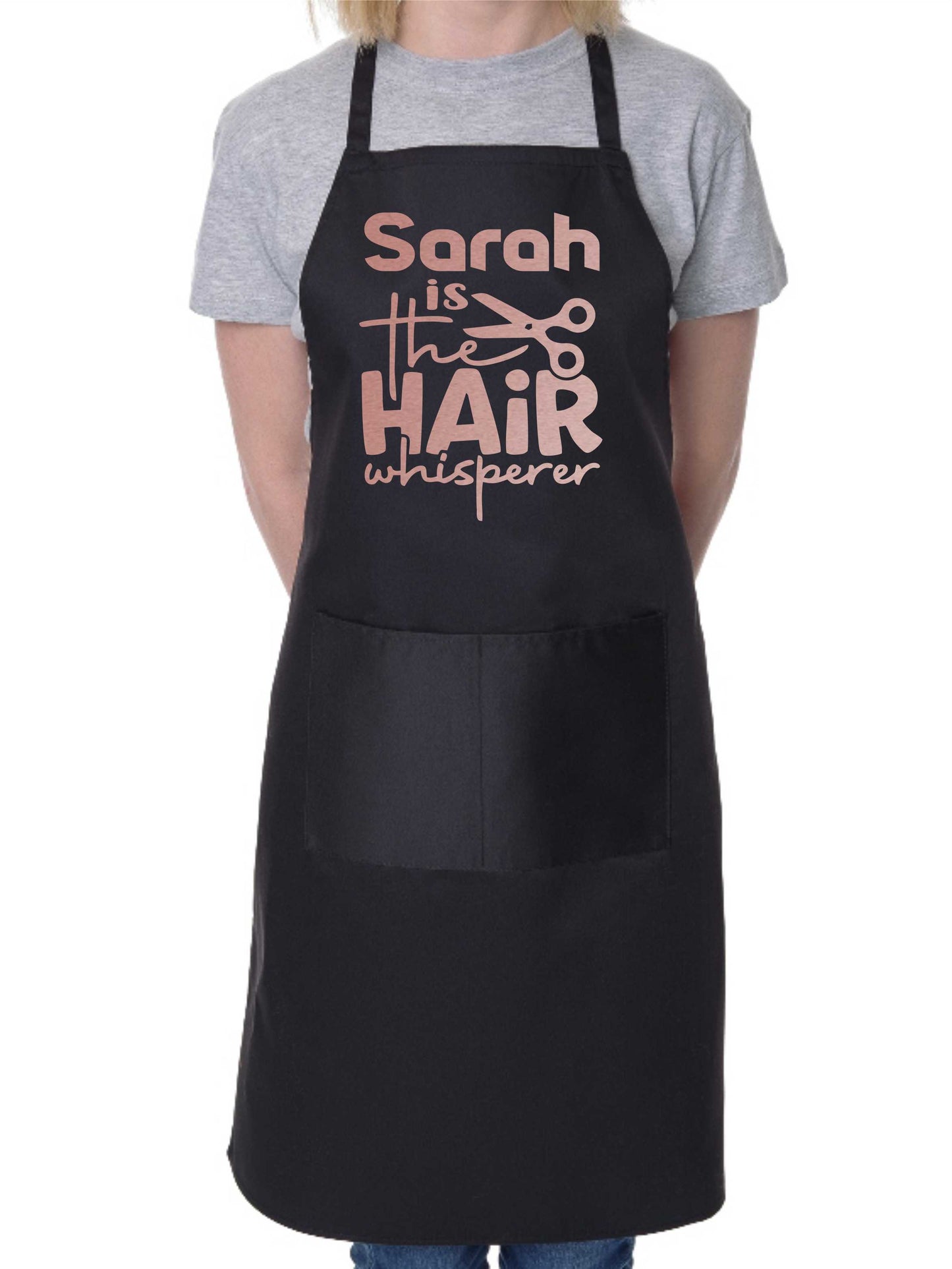 Personalised Apron Hair Whisperer Hairdresser Salon Your Name Here Work Gift