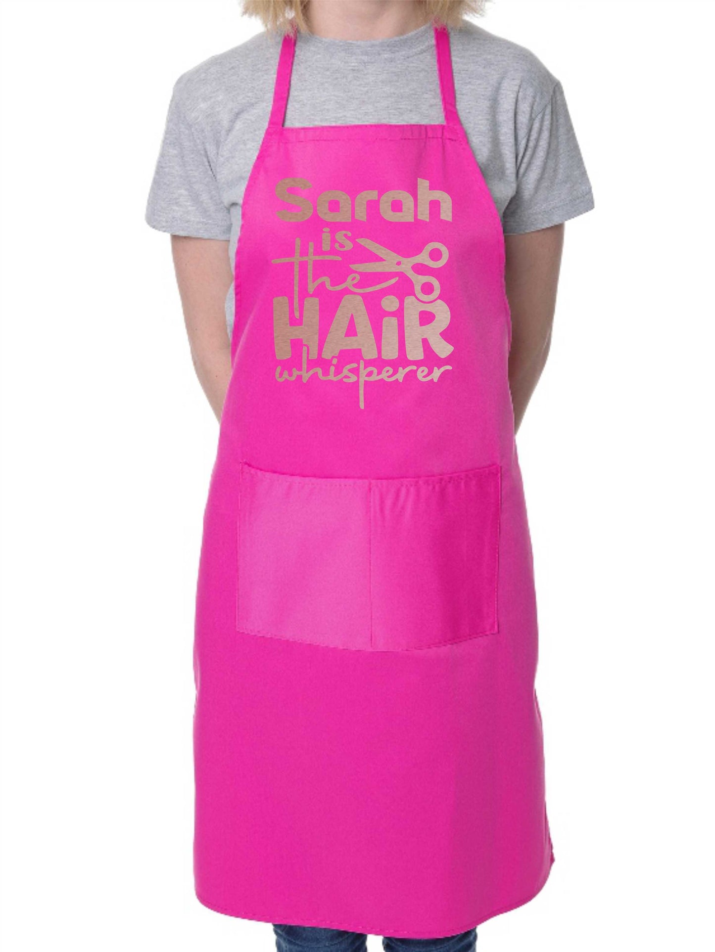 Personalised Apron Hair Whisperer Hairdresser Salon Your Name Here Work Gift