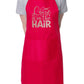 Love Is In The Hair Work Apron Hairdresser Barber Shop Funny Hair Salon