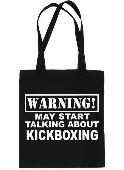 Warning May Talk About Kickboxing Martial Arts Bag For Life Shopping Tote Bag