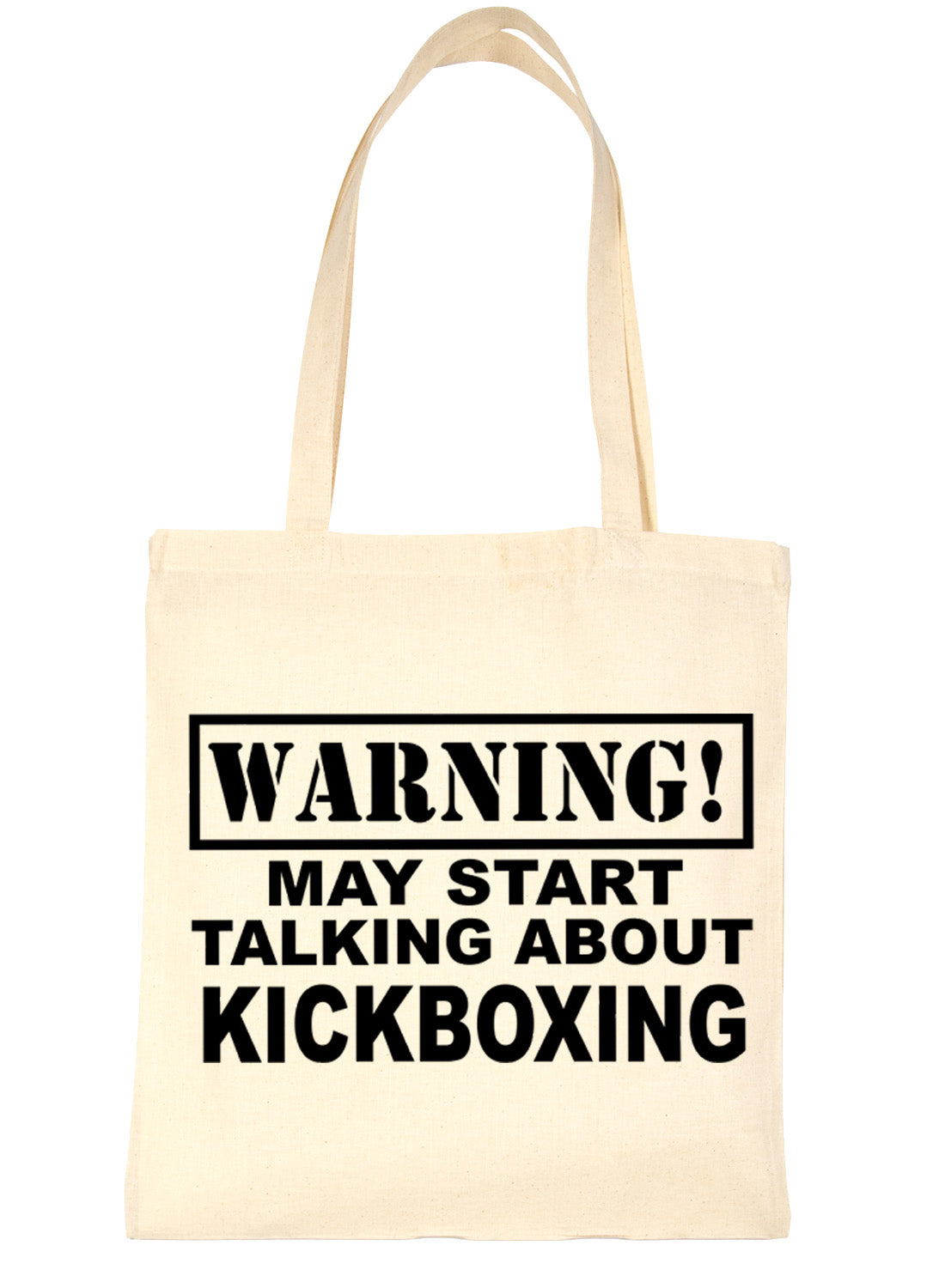 Warning May Talk About Kickboxing Martial Arts Bag For Life Shopping Tote Bag