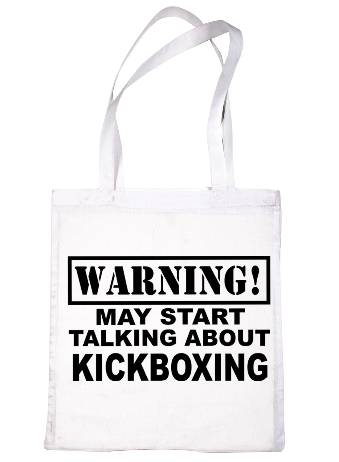 Warning May Talk About Kickboxing Martial Arts Bag For Life Shopping Tote Bag