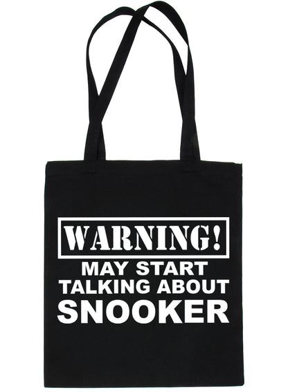 Warning May Talk About Snooker Pool Bag For Life Shopping Tote Bag