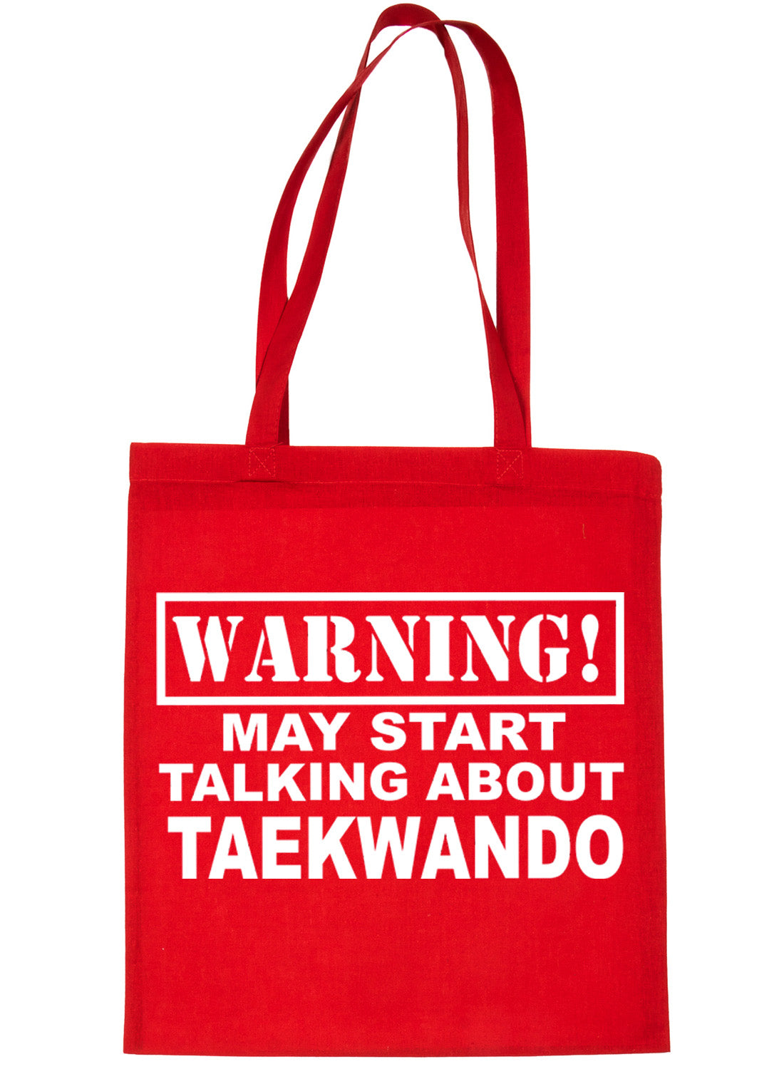 Warning May Talk About Taekwondo Martial Arts Bag For Life Shopping Tote Bag