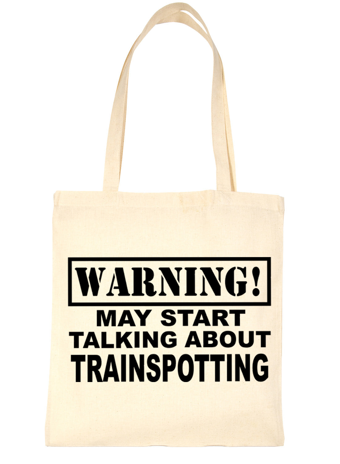 Warning May Talk About Trainspotting Bag For Life Shopping Tote Bag