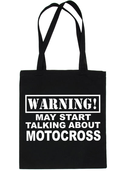 Warning May Talk About Motocross Motorbikes Bag For Life Shopping Tote Bag