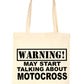 Warning May Talk About Motocross Motorbikes Bag For Life Shopping Tote Bag