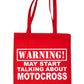 Warning May Talk About Motocross Motorbikes Bag For Life Shopping Tote Bag