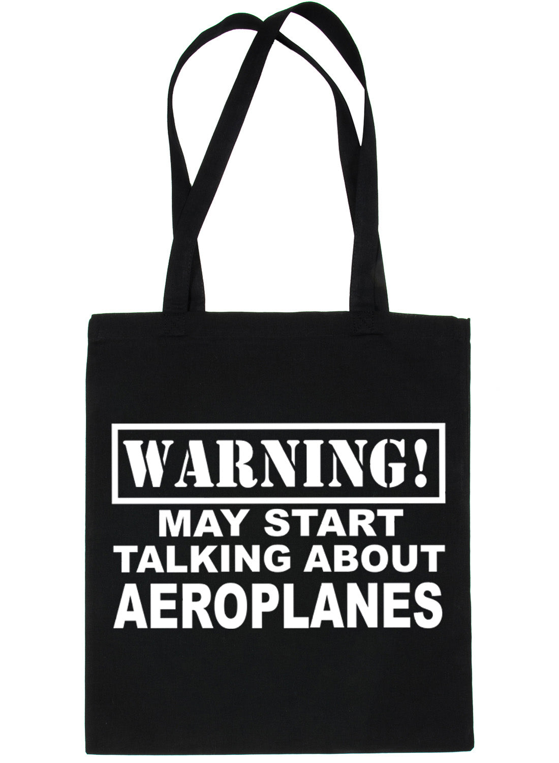 Warning May Talk About Aeroplanes Bag For Life Shopping Tote Bag