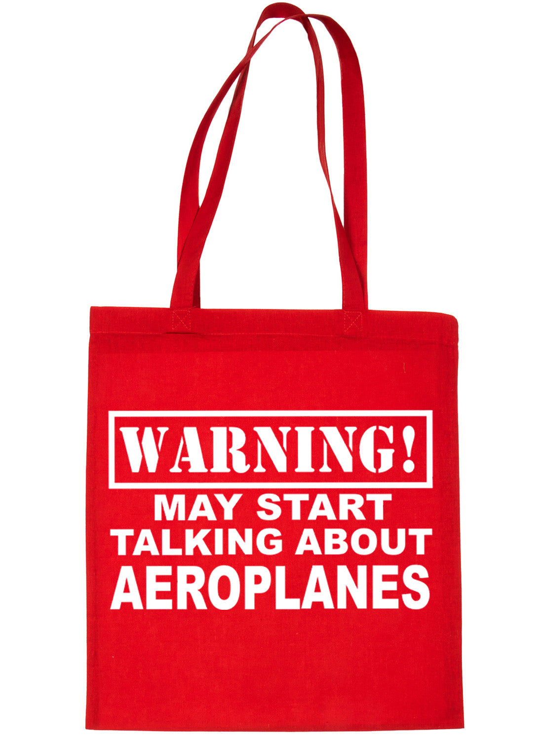 Warning May Talk About Aeroplanes Bag For Life Shopping Tote Bag