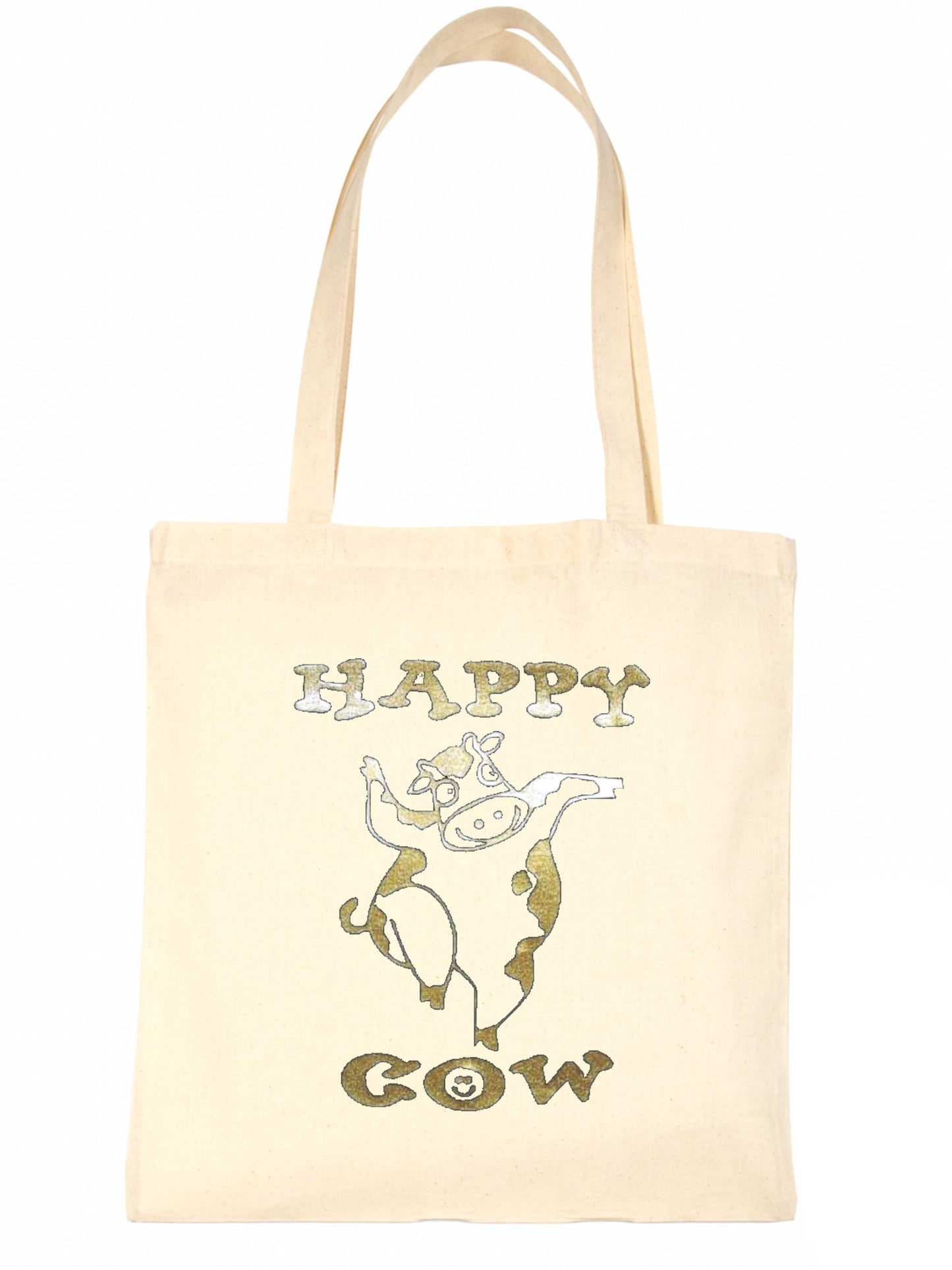 Happy Cow Funny Shopping Tote Bag For Life