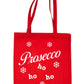 Prosecco Ho Ho Ho Christmas Gift Funny Slogan Shopping Tote Bag For Life