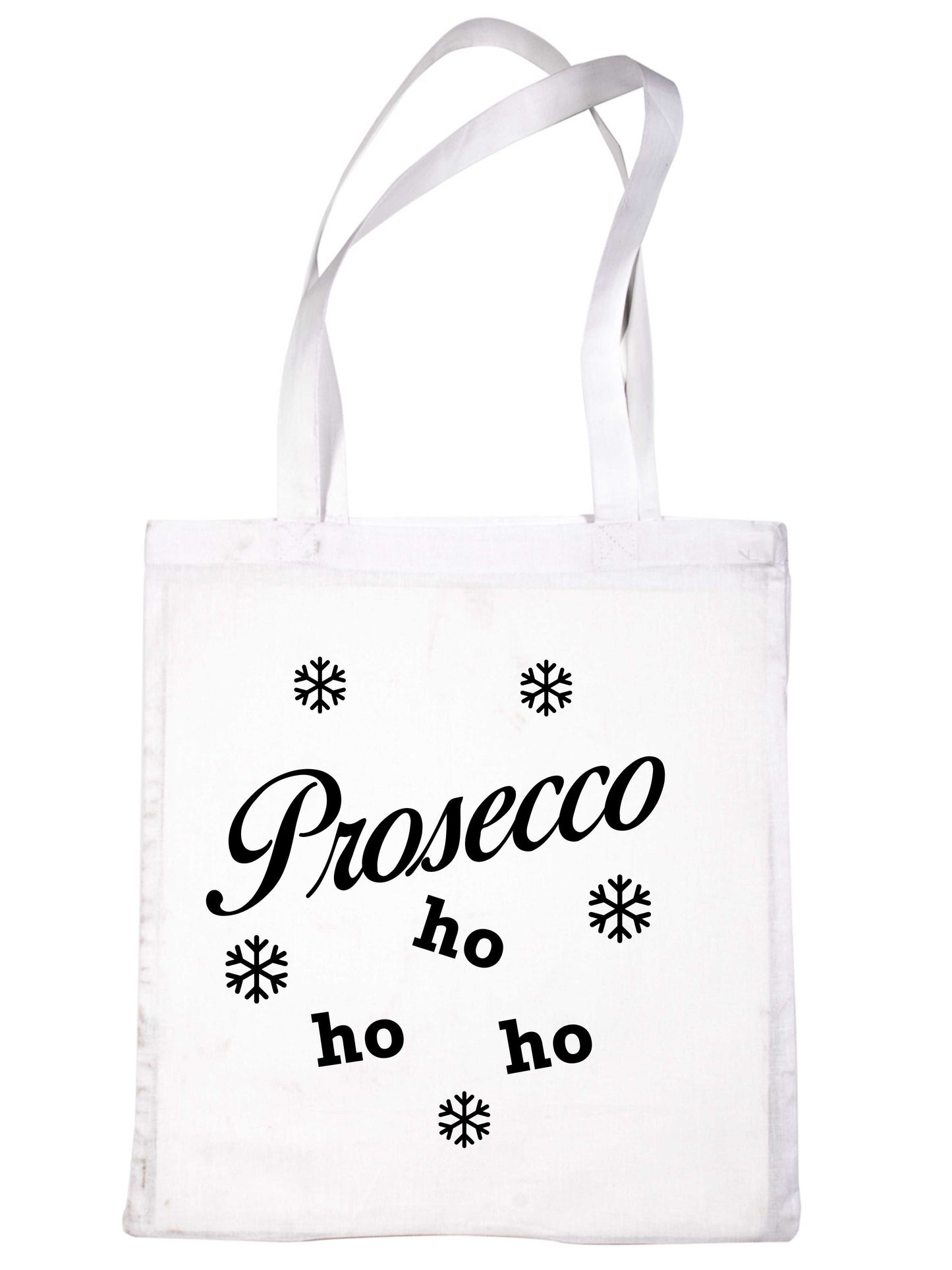 Prosecco Ho Ho Ho Christmas Gift Funny Slogan Shopping Tote Bag For Life