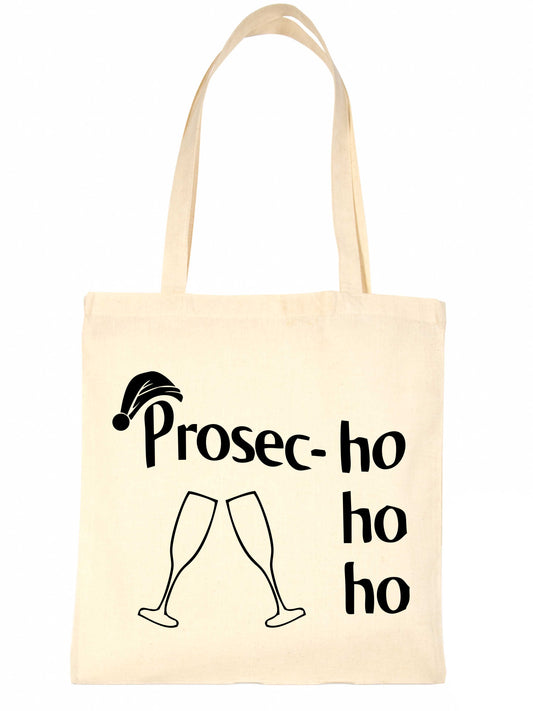 Prosec-Ho Prosecco Christmas Gift Funny Xmas Shopping Tote Bag For Life