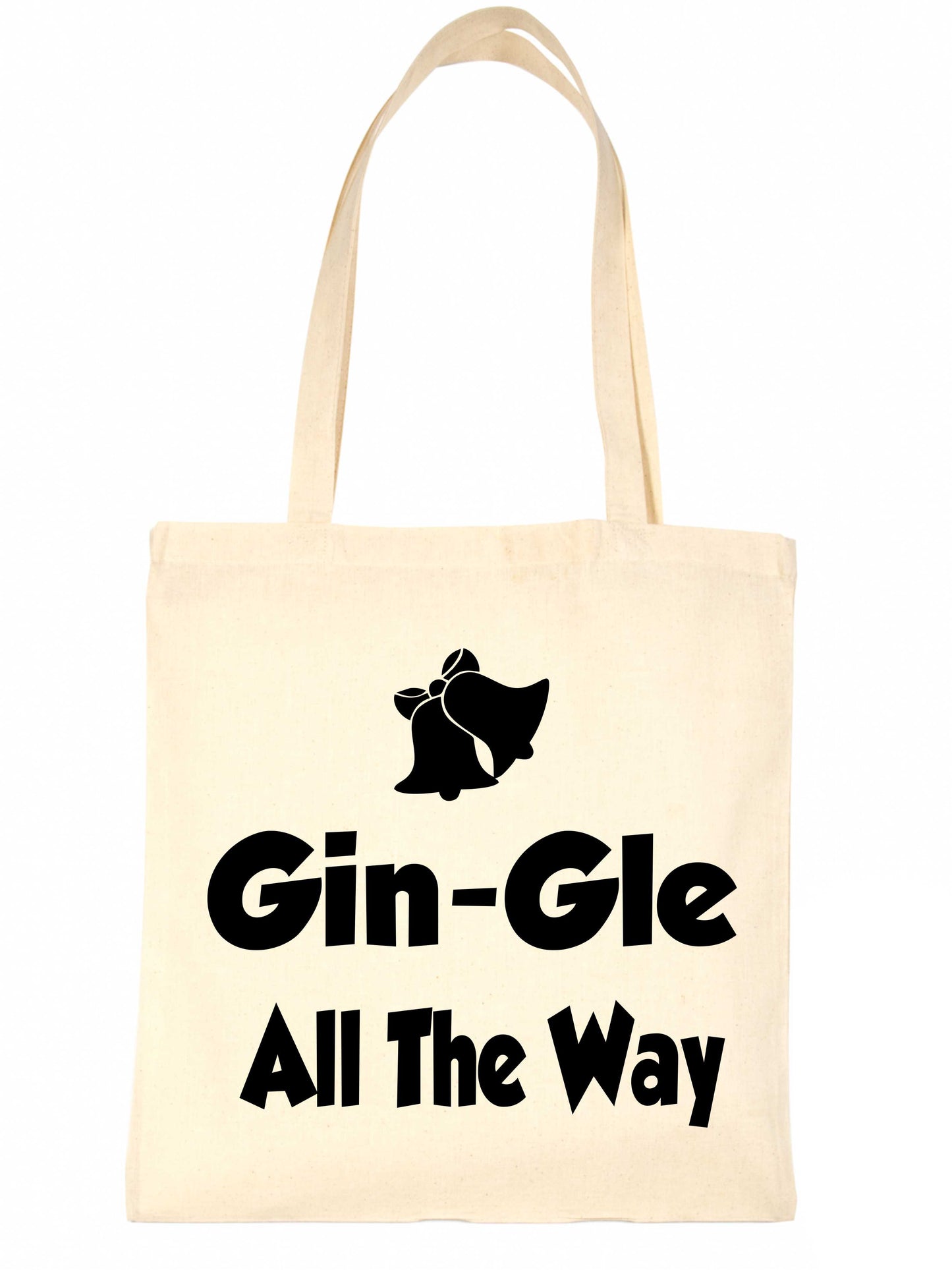 Gin-gle Christmas Ladies Woman Xmas Gift Funny Shopping Tote Bag For Life