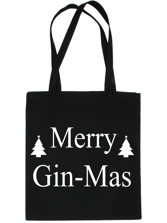 Merry Ginmas Christmas Ladies Woman Xmas Gift Funny Shopping Tote Bag For Life