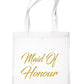 Maid Of Honour Wedding Favour Gift Bags Hen Party Gift Funny Shopping Tote Bag
