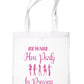 Beware Hen Party Wedding Favour Gift Bags Hen Party Funny Shopping Tote Bag