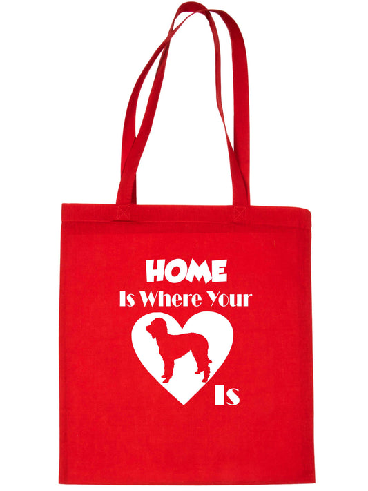 Home Is Where Your Labradoodle Dog Is Funny Dog Lover Gift Shopping Tote Bag