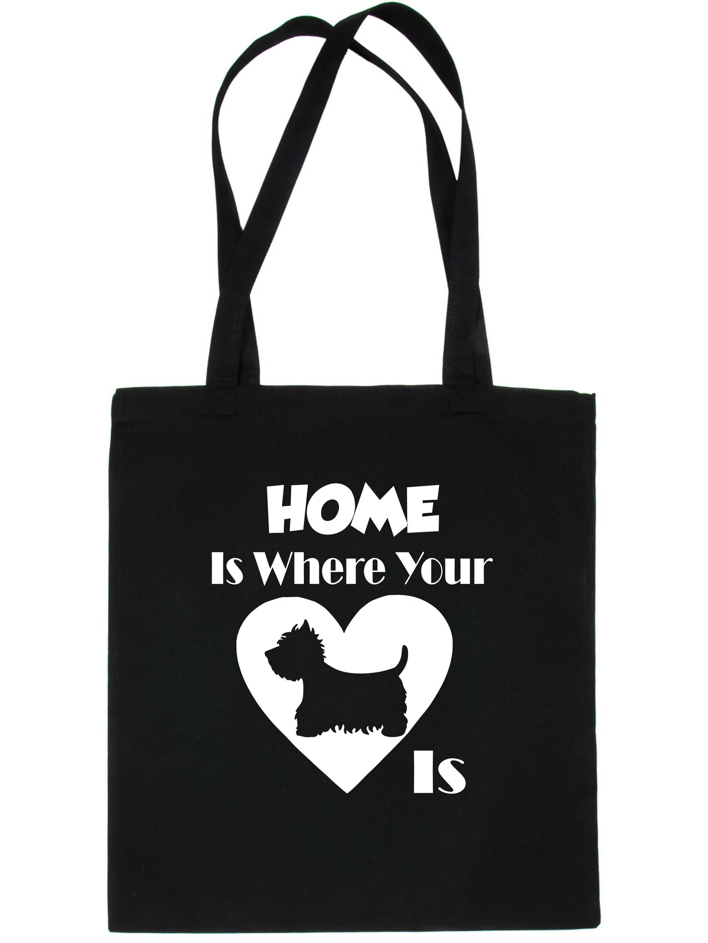 Home Is Where Your Westie Dog Is Funny Dog Lover Gift Shopping Tote Bag