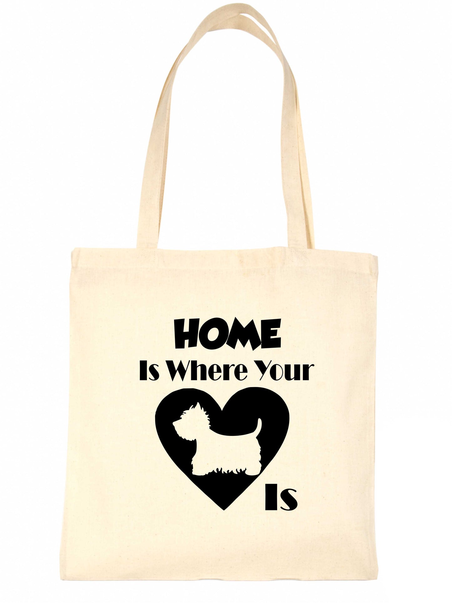 Home Is Where Your Westie Dog Is Funny Dog Lover Gift Shopping Tote Bag