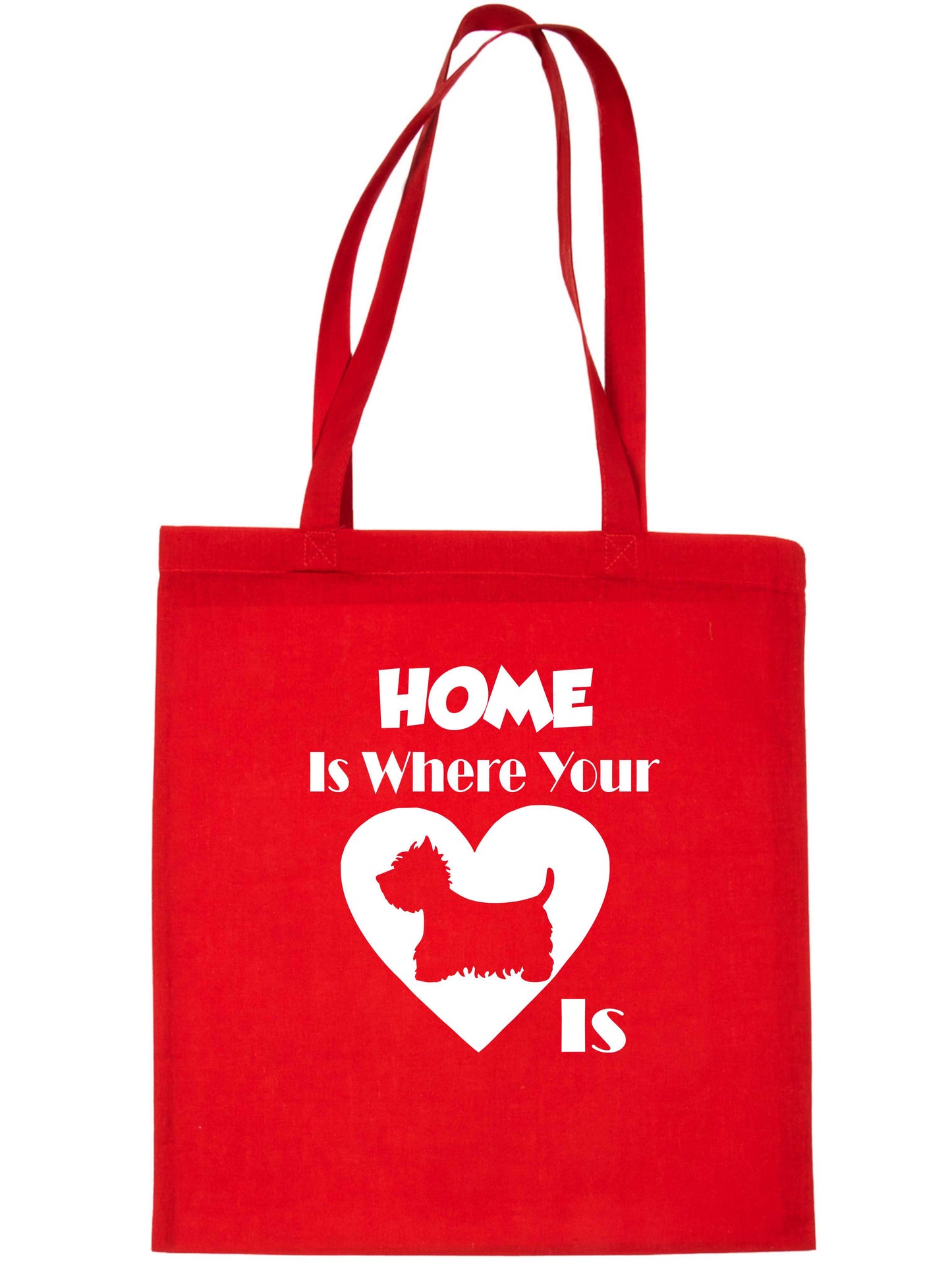 Home Is Where Your Westie Dog Is Funny Dog Lover Gift Shopping Tote Bag