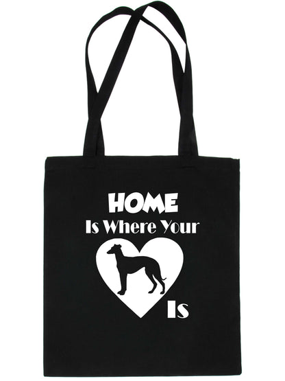 Home Is Where Your Greyhound Dog Is Funny Dog Lover Gift Shopping Tote Bag