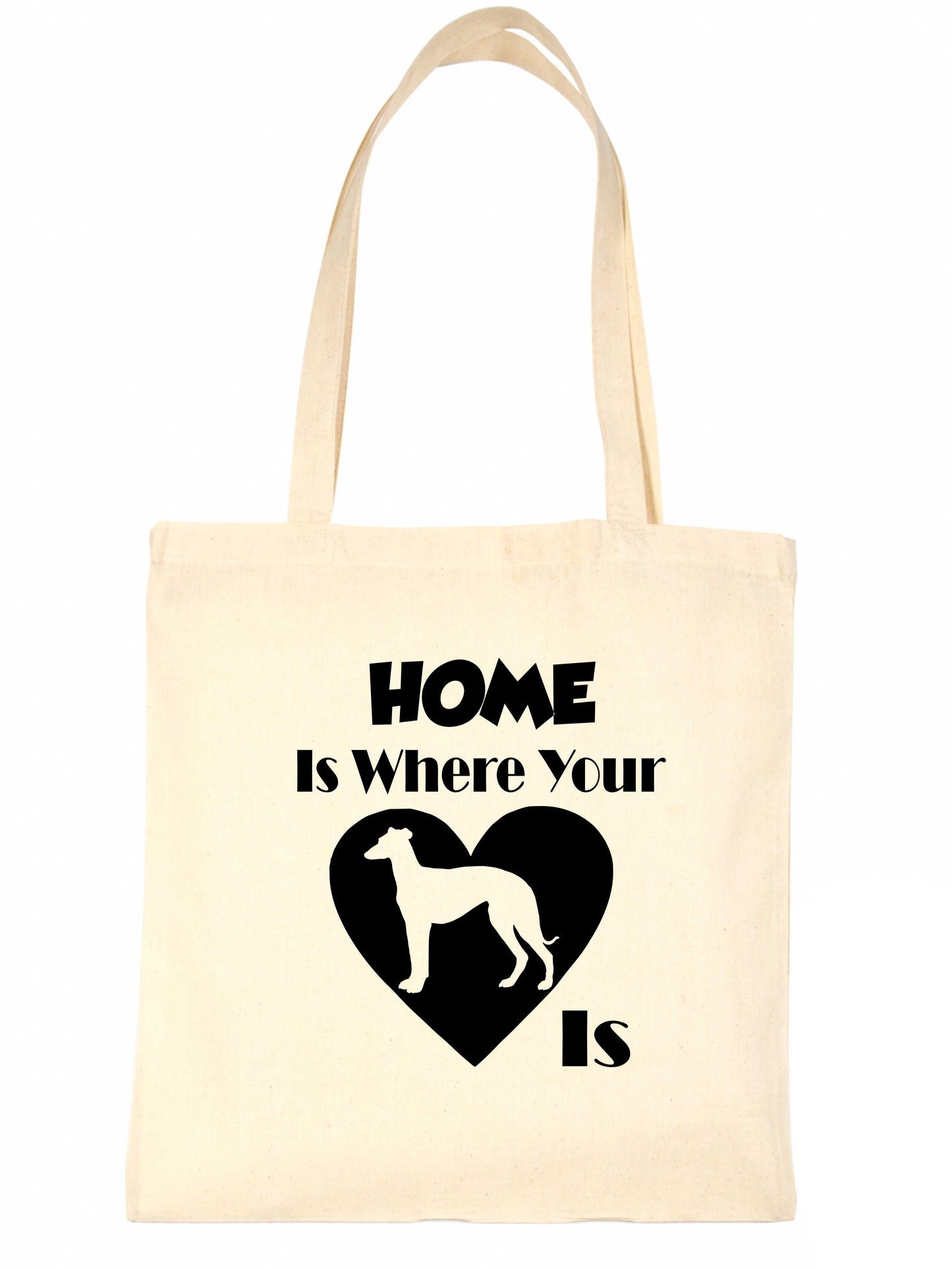 Home Is Where Your Greyhound Dog Is Funny Dog Lover Gift Shopping Tote Bag