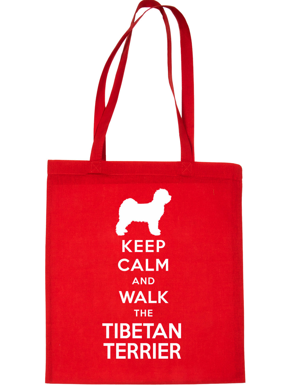 Keep Calm & Walk The Tibetan Terrier Funny Dog Lover Gift Shopping Tote Bag