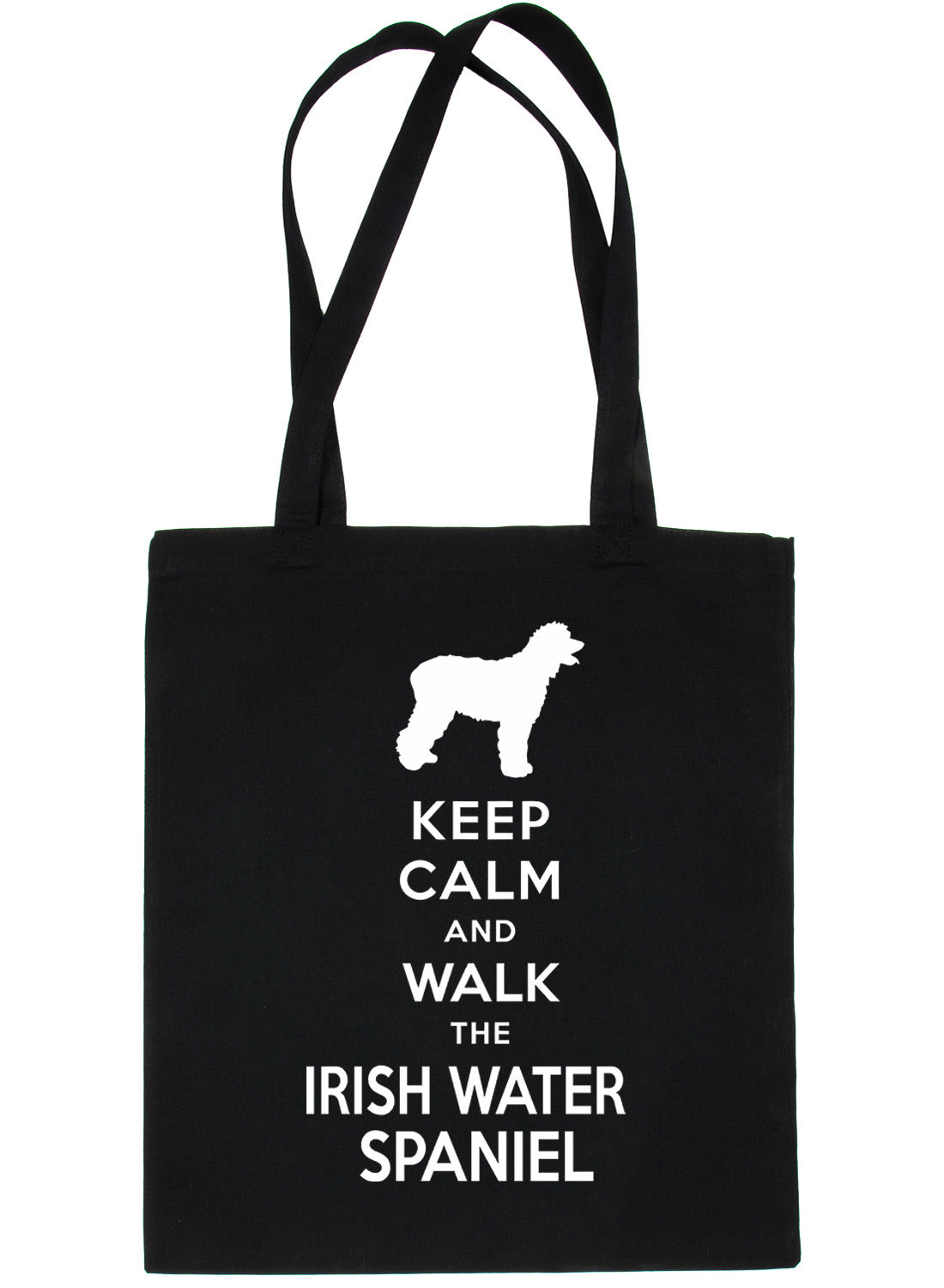 Keep Calm & Walk The Irish Water Spaniel Funny Dog Lover Gift Shopping Tote Bag