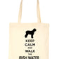 Keep Calm & Walk The Irish Water Spaniel Funny Dog Lover Gift Shopping Tote Bag