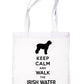 Keep Calm & Walk The Irish Water Spaniel Funny Dog Lover Gift Shopping Tote Bag