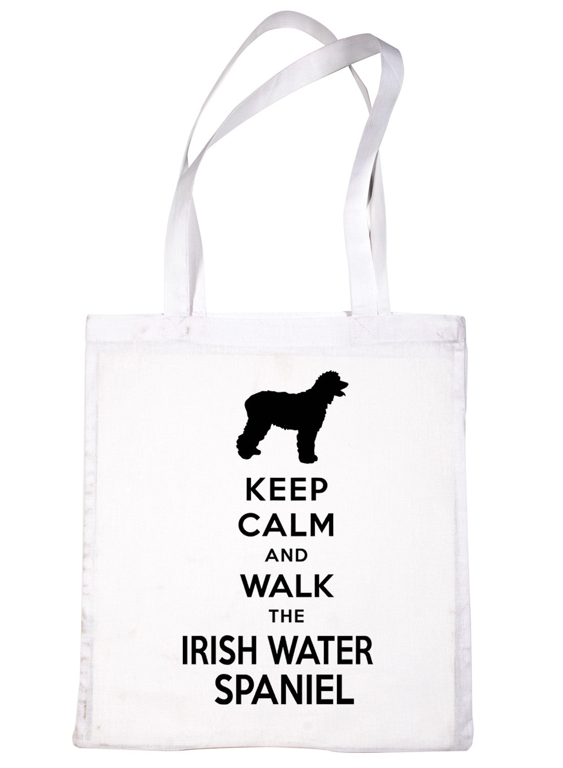 Keep Calm & Walk The Irish Water Spaniel Funny Dog Lover Gift Shopping Tote Bag