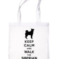Keep Calm & Walk The Siberian Husky Funny Dog Lover Gift Shopping Tote Bag