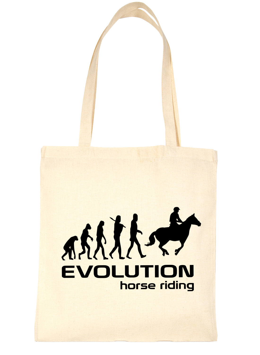 Evolution Of Horse Riding Pony Bag For Life Shopping Tote Bag Ladies Gift