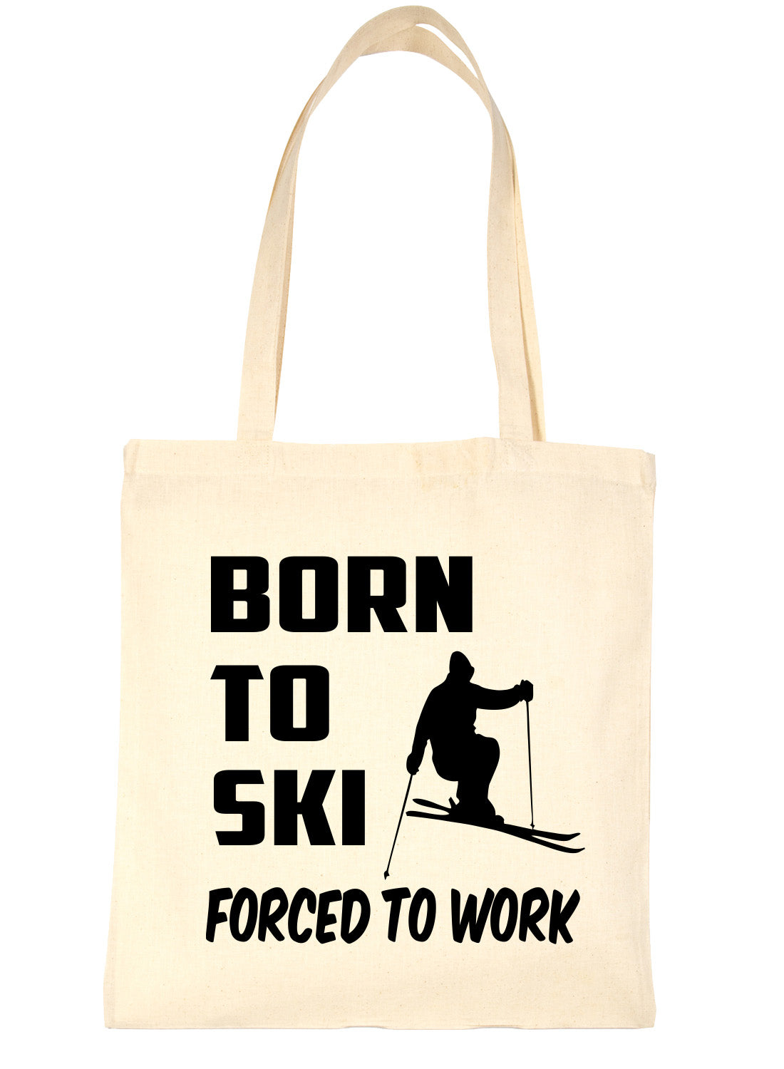 Born To Ski Skier Wintersports Shopping Tote Bag