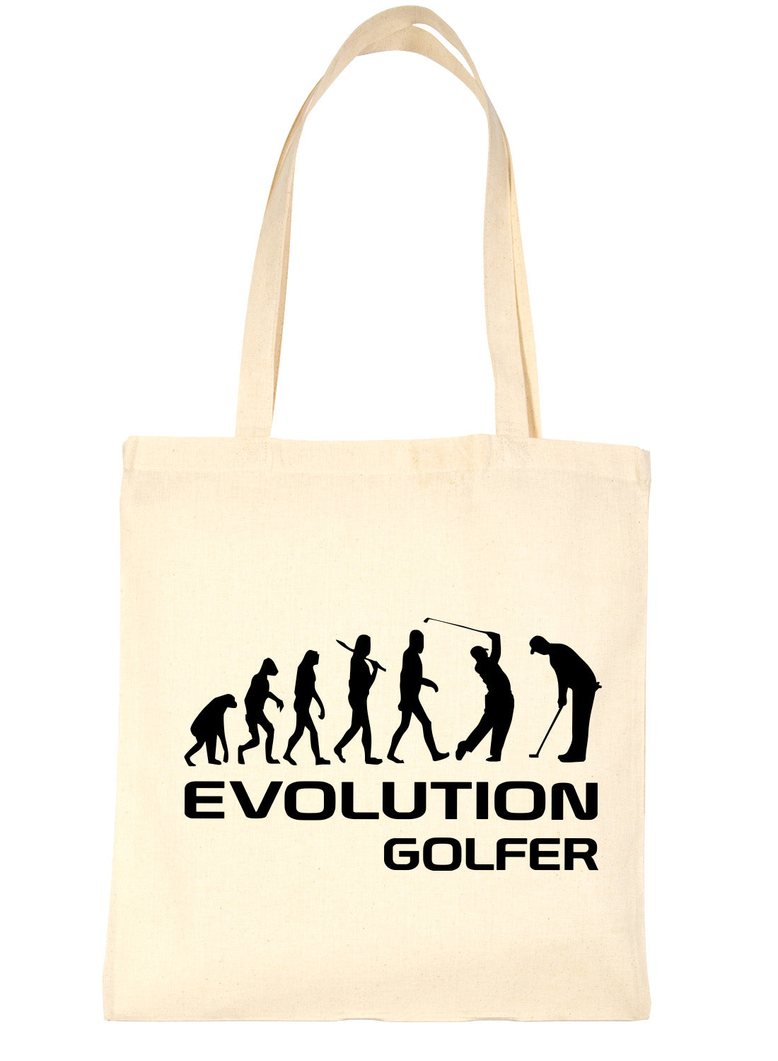 Evolution of Golf Golfer Golfing Bag For Life Shopping Tote Bag Ladies Gift