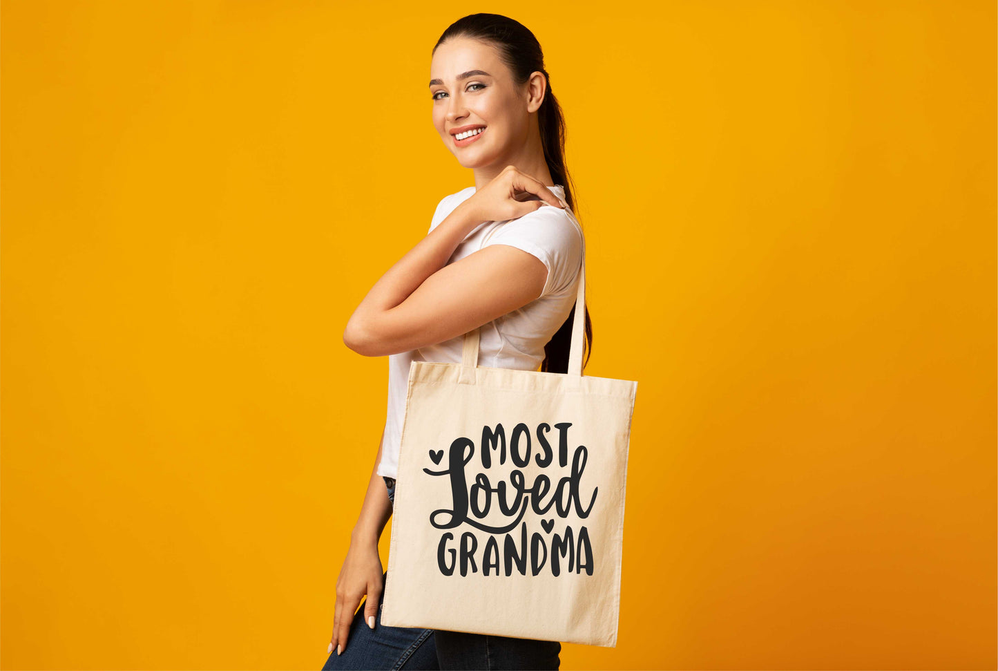 Most Loved Grandma Nan Funny Bag For Life Shopping Tote Bag